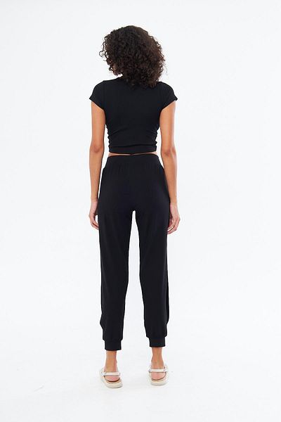 Chandraswear Black Twist Blouse - Women's, Twist Detail, Short Sleeve