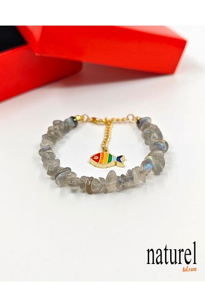 Naturel Tılsım Labradorite Broken Natural Stone Women's Bracelet