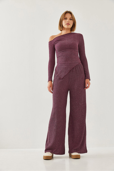 Bianco Lucci Dámsky top oblek asymetrického strihu v páse 60251971