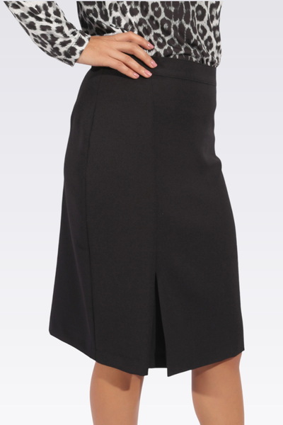 TOLGA SARAÇOĞLU 20037 FUSTA STRÂNSĂ DREPTĂ DETALIE PILE NEGRĂ