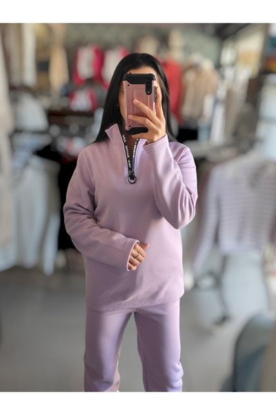 Sublime Butik Κανονικό φούτερ με μισό κρυφό φερμουάρ με χοντρό γιακά