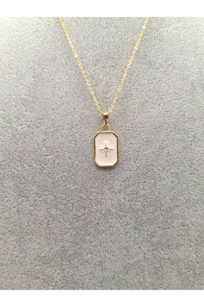 Han Ticarethane Altın Renk Beyaz Kutup Yıldızı Kolye