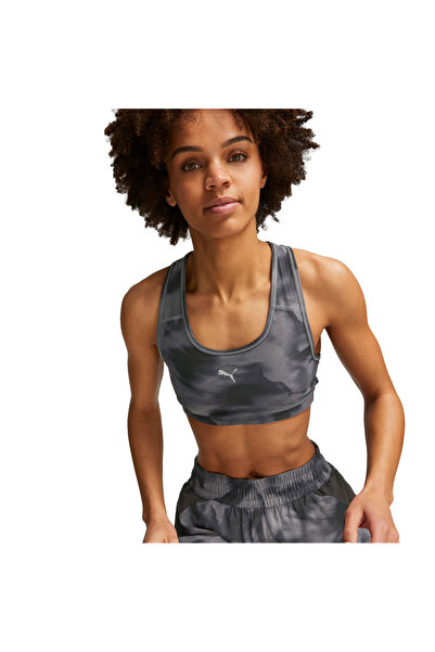 Puma Run 4keeps Mid Impact Aop Sutien de fitness negru pentru femei SUTEN DE FITNESS PENTRU FEMEI 52404401