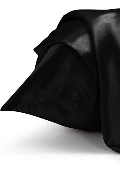 pistore Μαύρη Μεταξωτή Σατέν Μαξιλαροθήκη 50 Χ 70 Μονή 1 Τεμάχιο