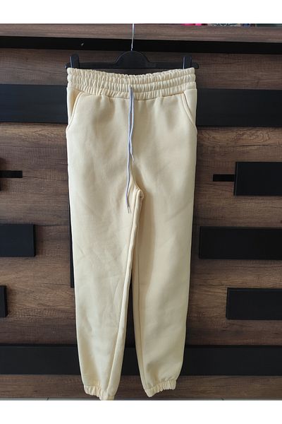 Sublime Butik Pantaloni de sport din bumbac gros Jogger cu picioare elastice pentru femei