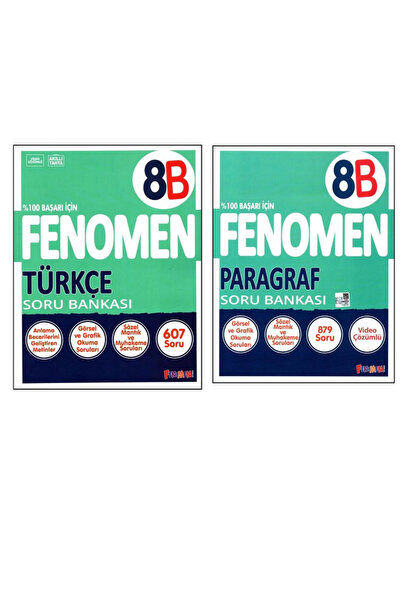 En Yayınları FENOMEN 8.SINIF TÜRKÇE+PARAGRAF (B) SERİSİ KİTAP SETİ