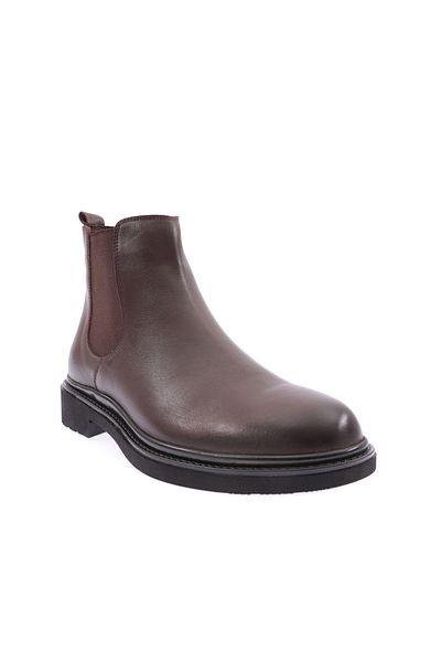 DGN Men's Chelsea Boots - Brown Analin Genuine Leather, Rubber Sole 61310223210