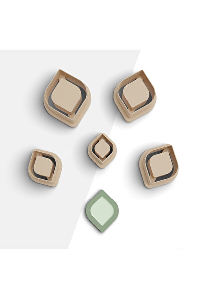 brocutters قالب قطع من طين البوليمر على شكل ورقة منقوشة، قالب حلق، قاطع طين، ...