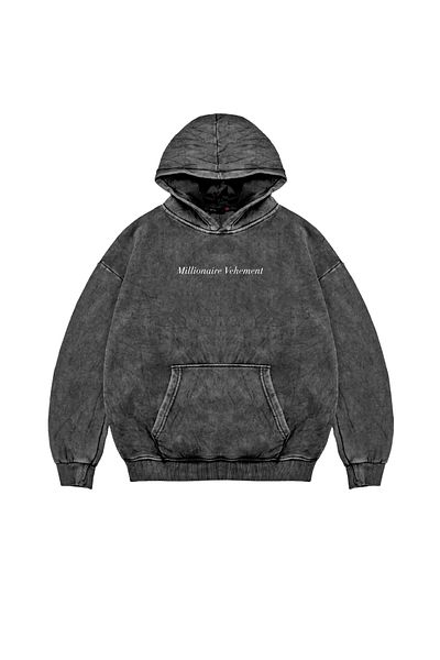 Sekizbiraltı Unisex prémiová černá mikina s kapucí – oversize, praná a potištěná