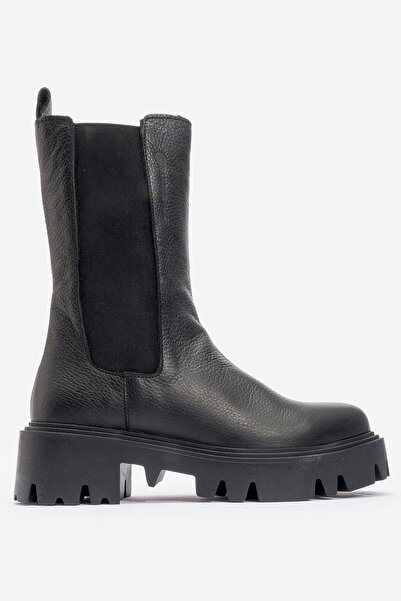 Hammer Jack Cizme Flooter de damă negre cu bandă laterală flexibilă și zimțur...