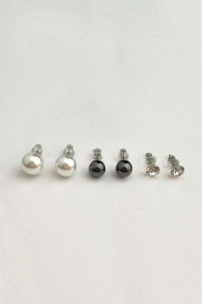 Modex Multiple Pearls Earrings Set