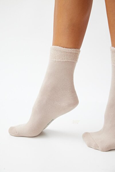Katia&Bony Beige Girl's Towel Socks