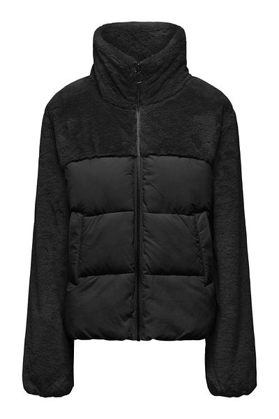 ONLY JACĂ ONLWANJA FUR PUFFER MIX CC OTW BLACK15292945