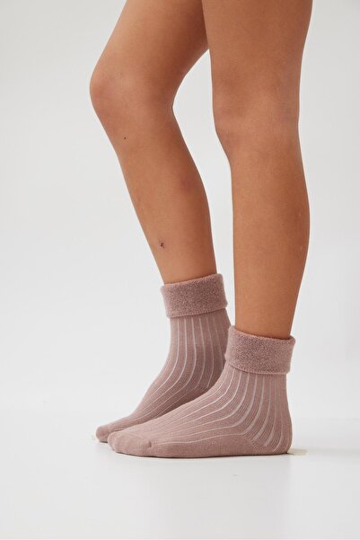 Katia&Bony Brown Melange Girl's Towel Socks