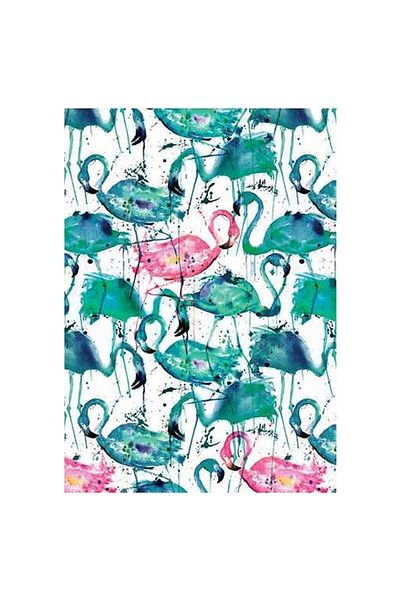 DEFFTER Paradise Flamingos Copertă rigidă 14x20 pagini Caiet de note cu rigle de 96 pagini