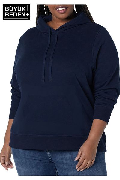Superlife Superlife Women's Plus Size Hooded Thin Sweatshirt Spr24Bswk57