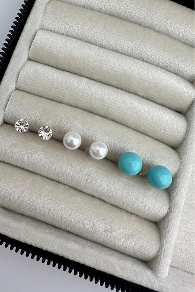 Modex Multiple Pearls Earrings Set