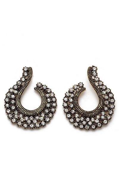 Modex Gold Yellow Stone Earrings (3cm)