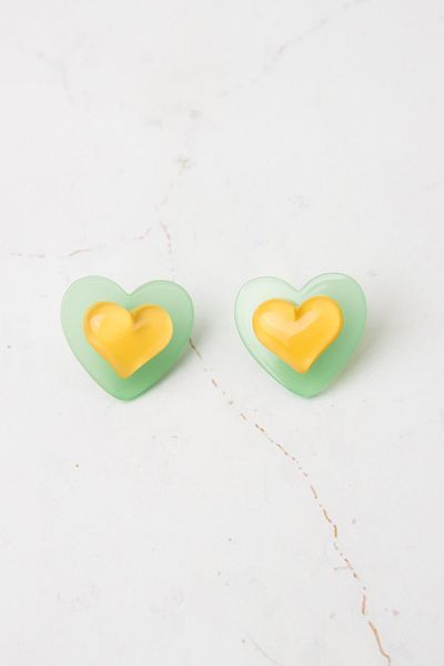 Modex Acrylic Heart Earrings