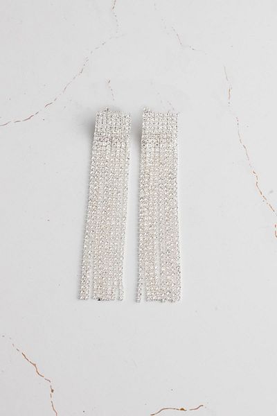 Modex Solid Brass Zircon Stone Dangle Earrings