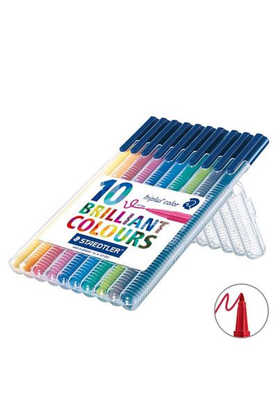 Staedtler قلم لباد ملون من Triplus 10 ألوان 323 Sb10 03