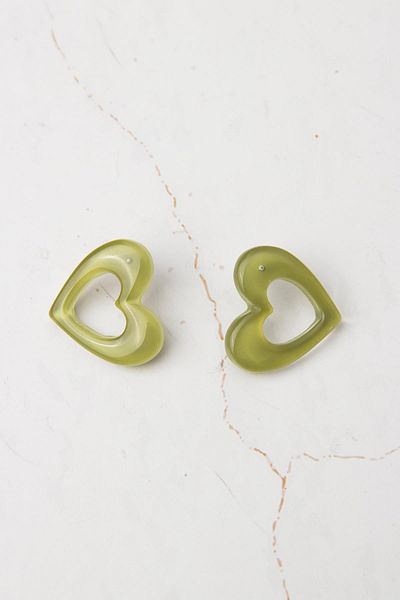Modex Acrylic Heart Earrings