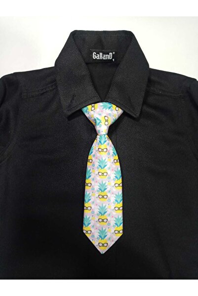 GallanD Baby Boy Tie - Colorful Pattern, 18cm Classic Tied Adjustable Rubber