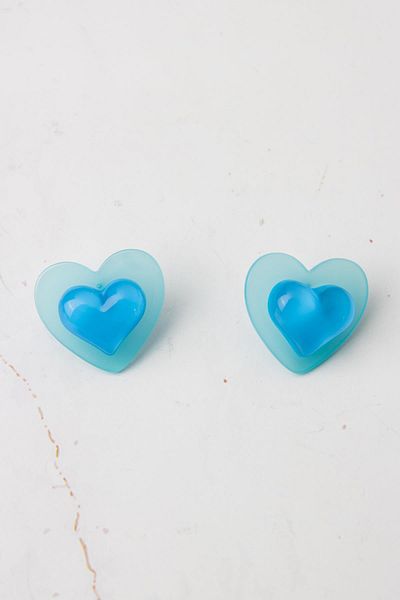 Modex Acrylic Heart Earrings