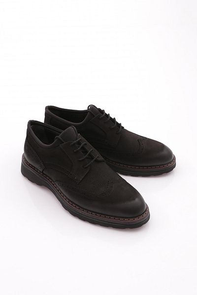 DGN Ανδρικά παπούτσια casual από γνήσιο δέρμα μαύρο Nubuck 35291023210