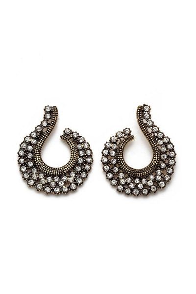 Modex Gold Yellow Stone Earrings (3cm)