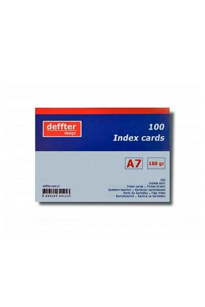 DEFFTER بطاقة مؤشر مسطحة بيضاء مقاس A7