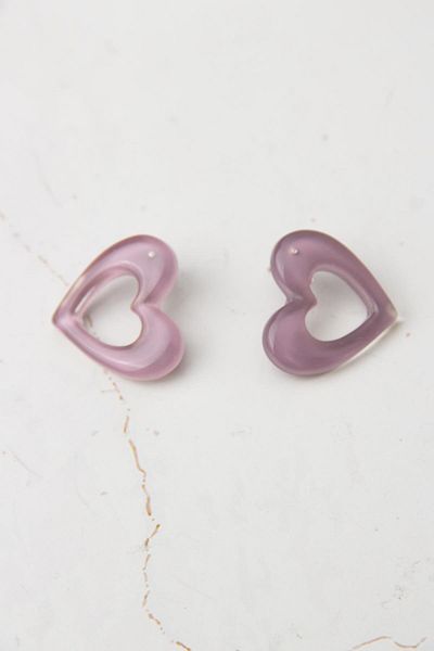 Modex Acrylic Heart Earrings
