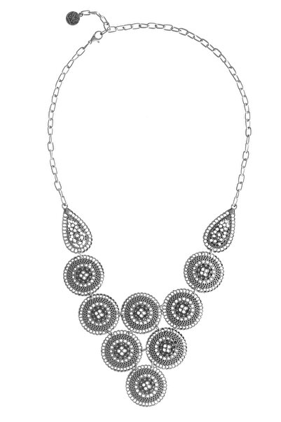 LABALABA Kadın Antik Gümüş Kaplama Kolye