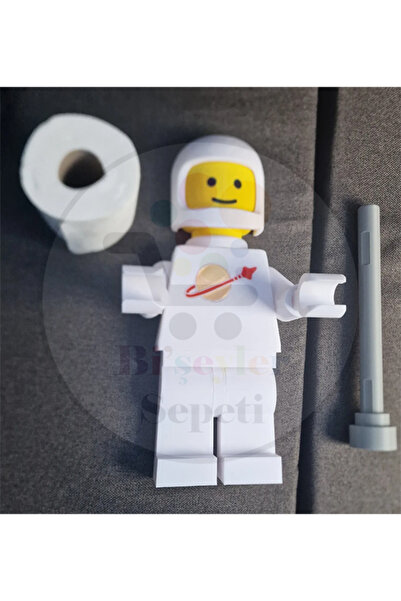 Bi'şeyler Sepeti Spaceman Hareketli Brick Lego Tuvalet Kağıdı Tutucu Astronot...
