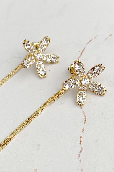 Modex Clover Figure Dangle Earrings