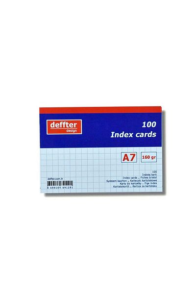 DEFFTER بطاقة مؤشر A7 ذات مربعات بيضاء
