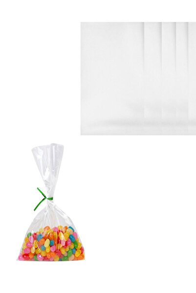 Yusuf Dirik YD Party Supplies كيس كوكيز وحلويات طعام جلاتيني 13x22 سم 100 جرام حلوى 50 قطعة