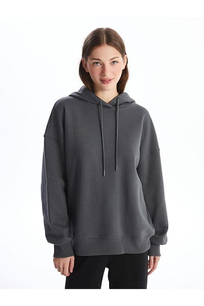 LC Waikiki Γυναικεία χοντρή κουκούλα LCW Vision Plain Oversize