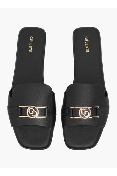 Celeste Women's Logo Accent Slip-On Sandals