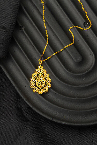 Bilezikci Yaşam Çiçeği Damla 22 Ayar Kadın Altın kolye