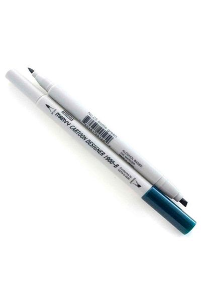 Marvy 1900b-s/25 Bottle Green Graphic Marker Pen