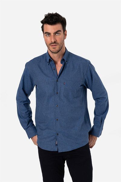 Brothers ΑΝΔΡΙΚΟ COMFORT FIT ΜΑΚΡΥΜΑΝΙΚΟ ΠΟΥΚΑΜΙΣΟ ΦΑΝΕΛΑ ΜΟΝΗ ΤΣΕΠΗ HUN LS SAKS ΜΠΛΕ-ΜΠΕΖ B01.242.529
