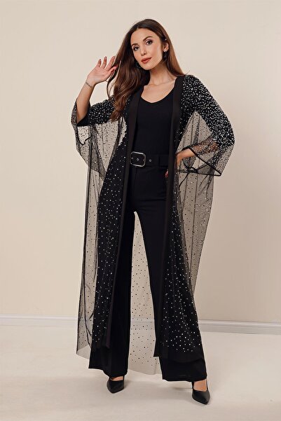 By Saygı Abiye Taşlı Tül Tunik