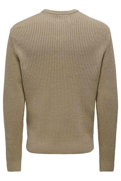 Only & Sons ONSFERGAL LIFE REG 7 RIB CREW KNIT - ΧΑΚΙ 22030208