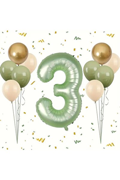 CANSIN 3 YAŞ RAKAM BALON SET