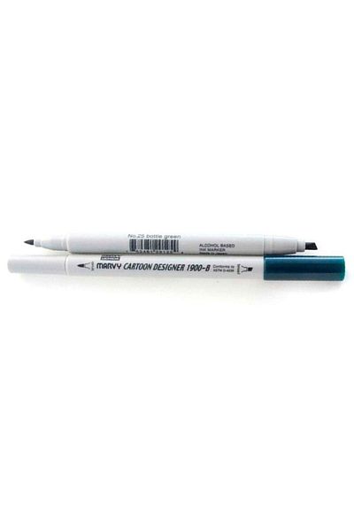 Marvy 1900b-s/25 Bottle Green Graphic Marker Pen