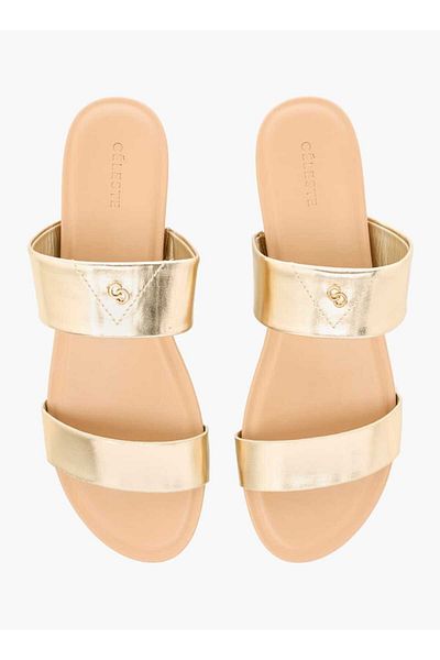 Celeste Women's Strap Detail Flat Slip-On Sandals