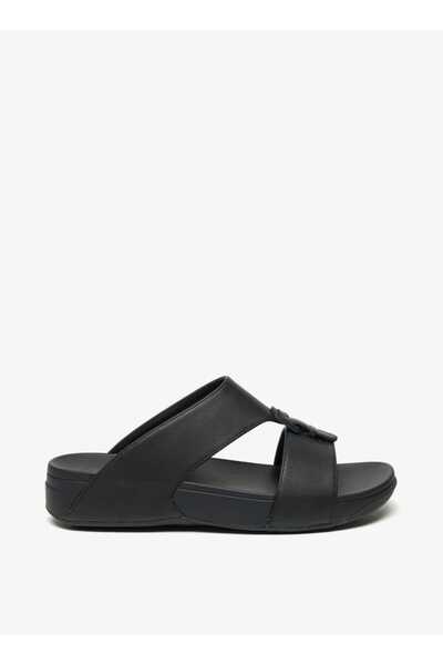 Le Confort Solid Slip-On Sandals with Buckle Accent