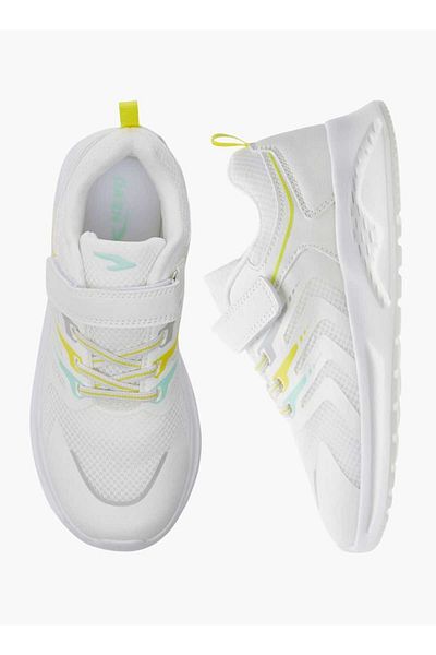 Dash Panelled Sneakers with Hook and Loop Closure