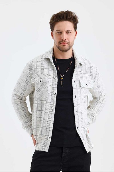 BABBOSS Ειδικού σχεδιασμού ελαστικό υφασμάτινο καρό πουκάμισο και μπλουζάκι σετ 2 τεμαχίων